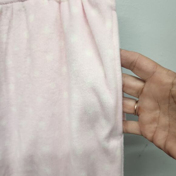 Adonna Long Sleeve 2-pc. Pant Pajama Set XL Pink White Polka Dot - Picture 5 of 14